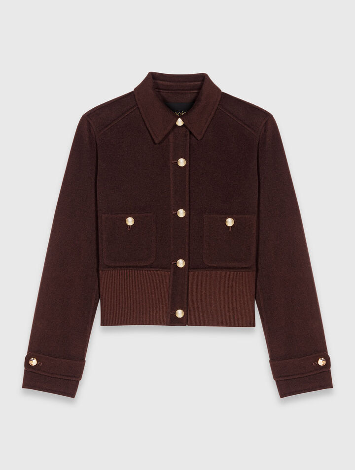 Manteau court double face