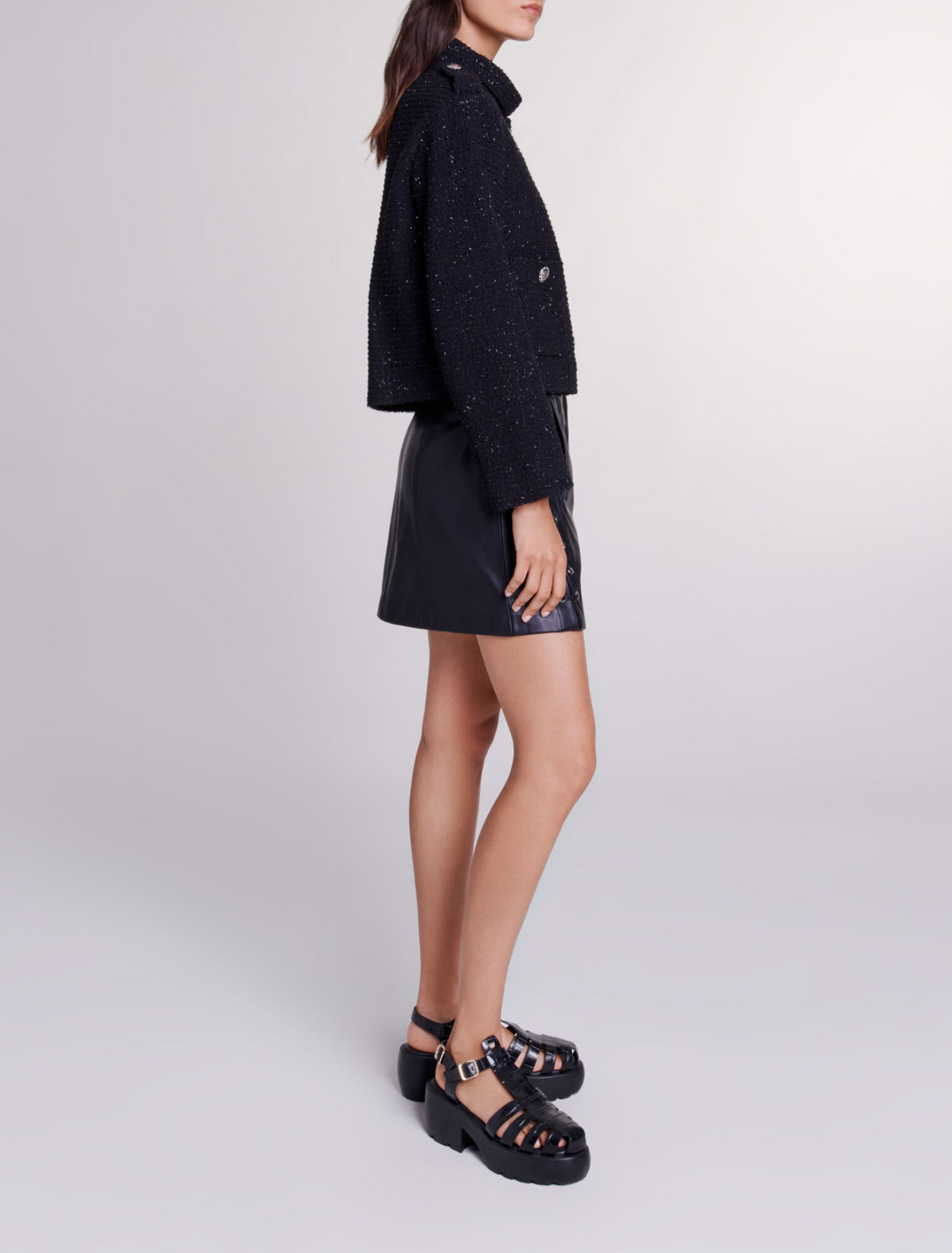Veste courte en tweed