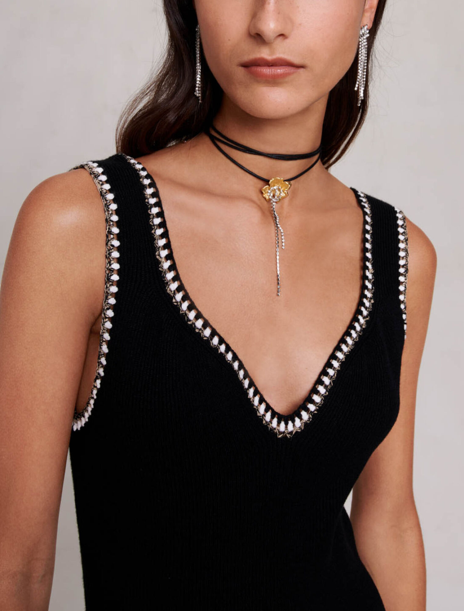 Robe longue en maille