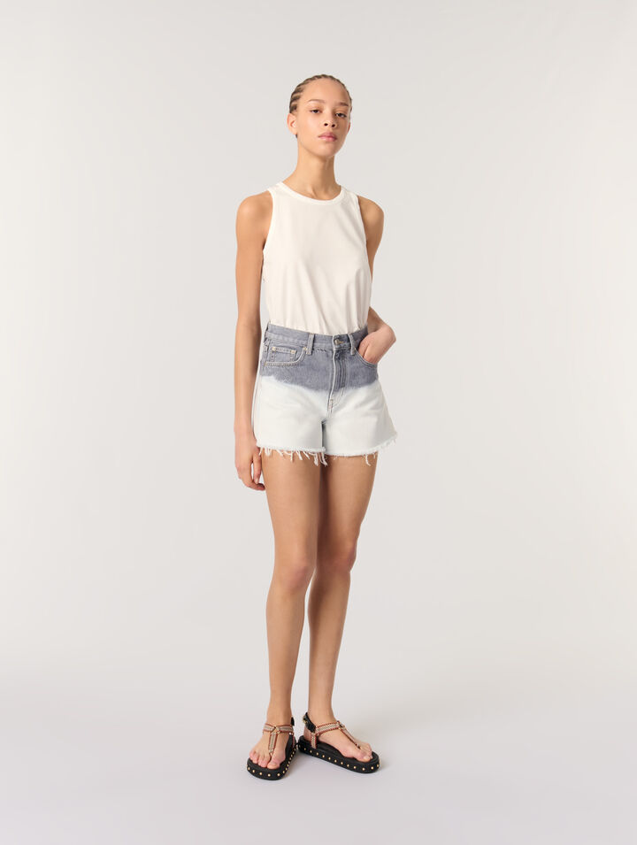 Short en denim tie & dye