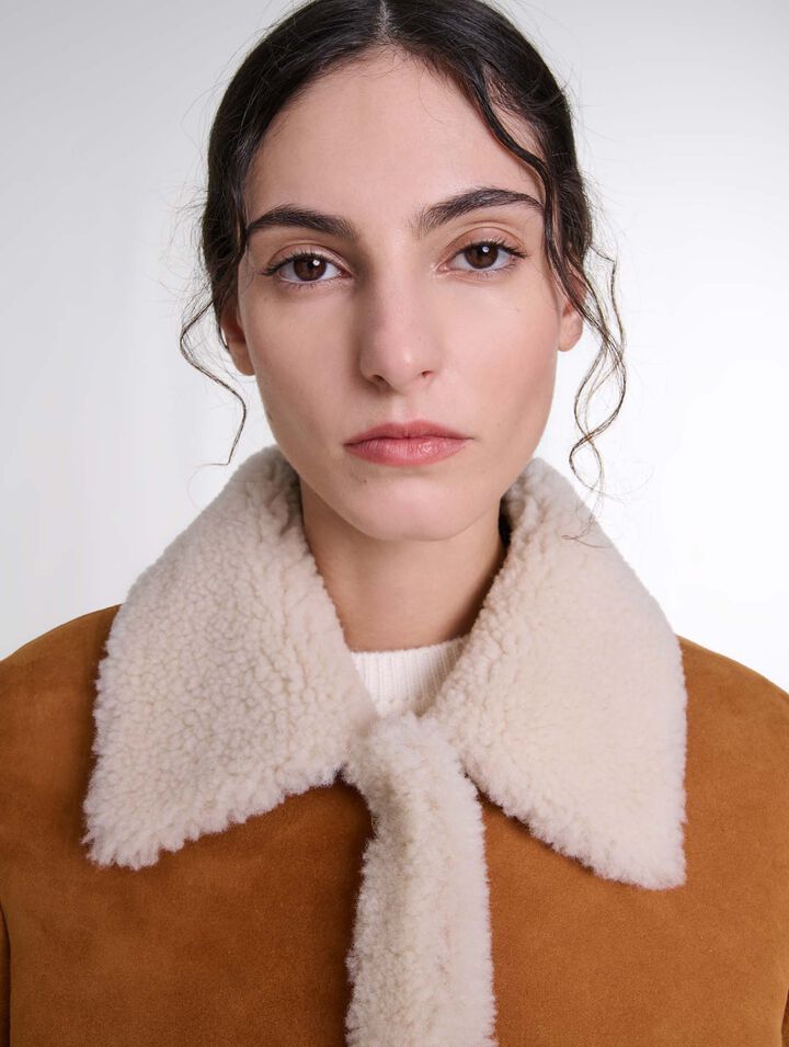 Manteau fourré effet mouton