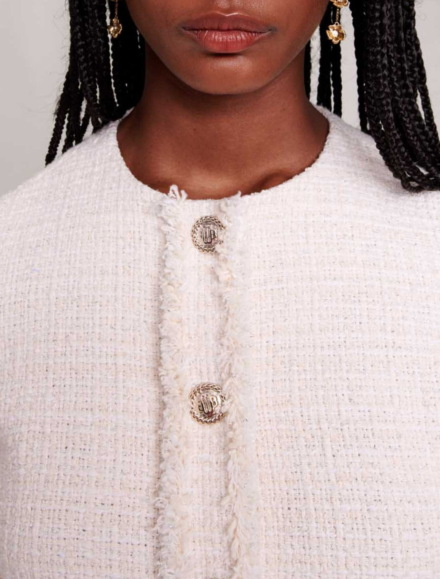 Robe courte en tweed