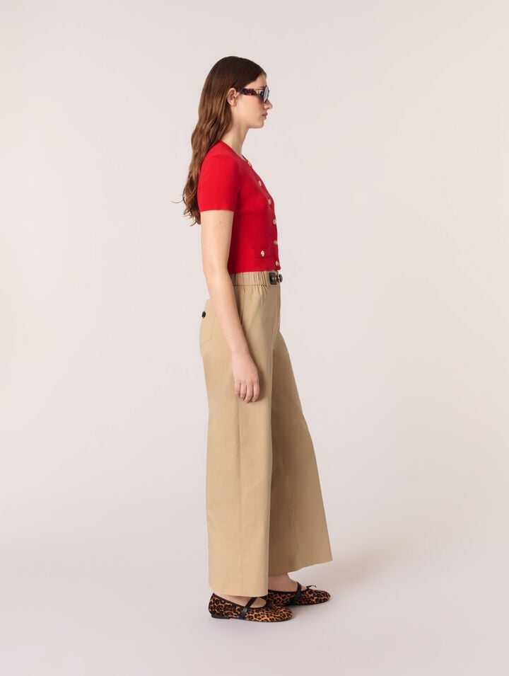 Pantalon large en coton