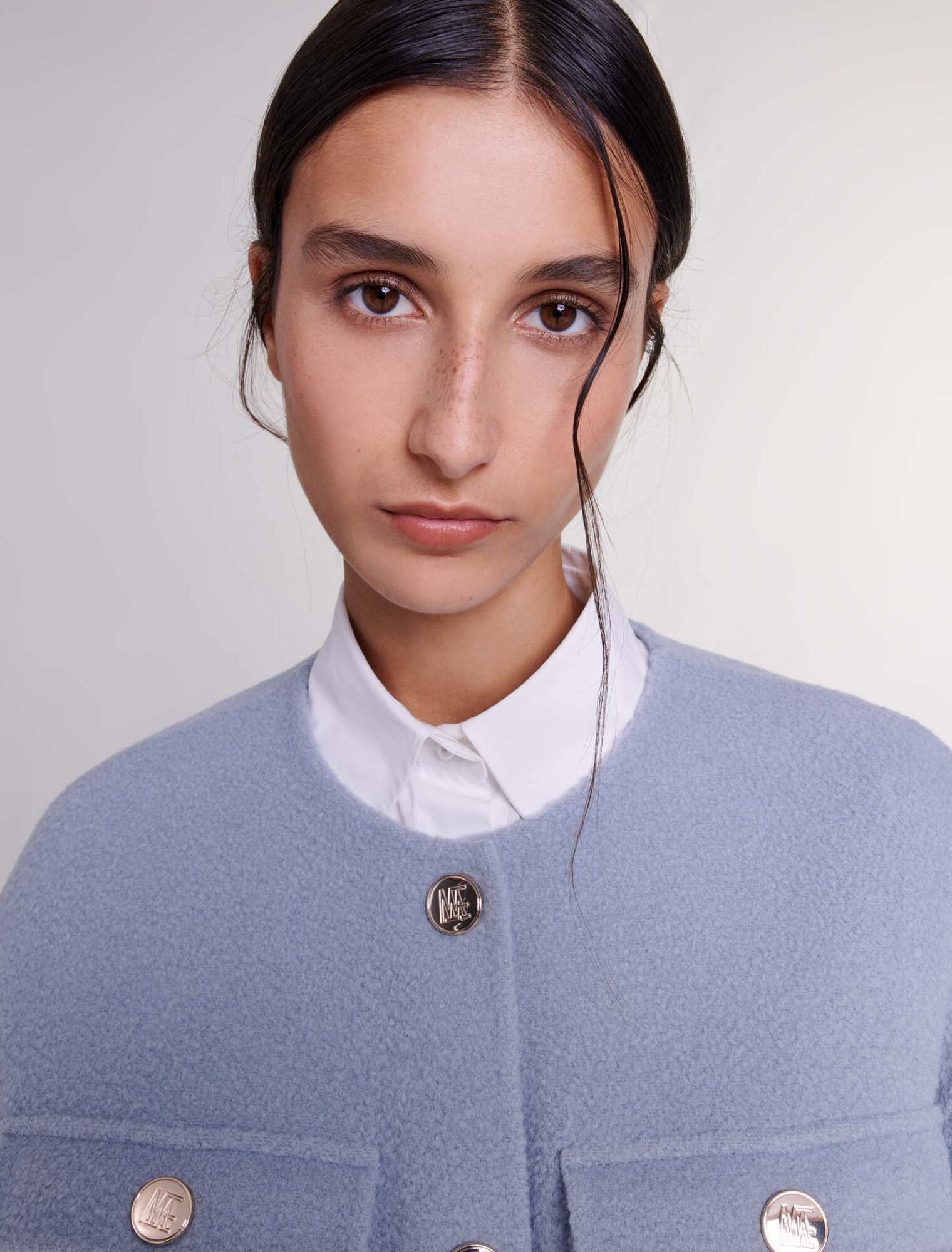 Manteau court ceinturé