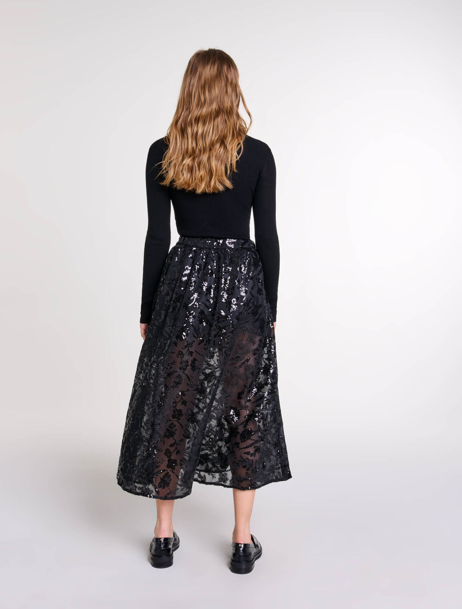 Jupe longue à sequins