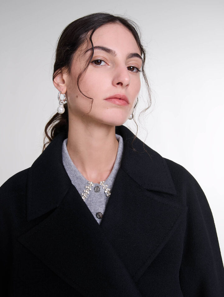 Manteau mi-long double face