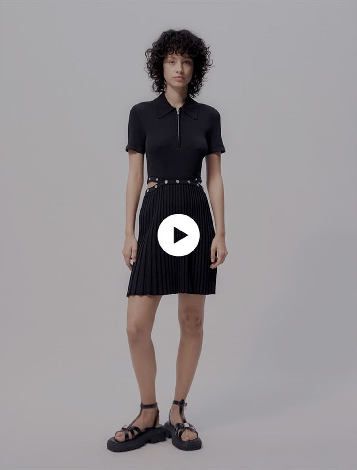 Robe courte en maille