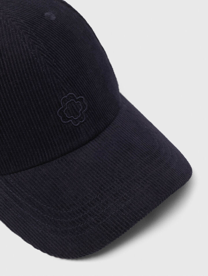Casquette en velours côtelé