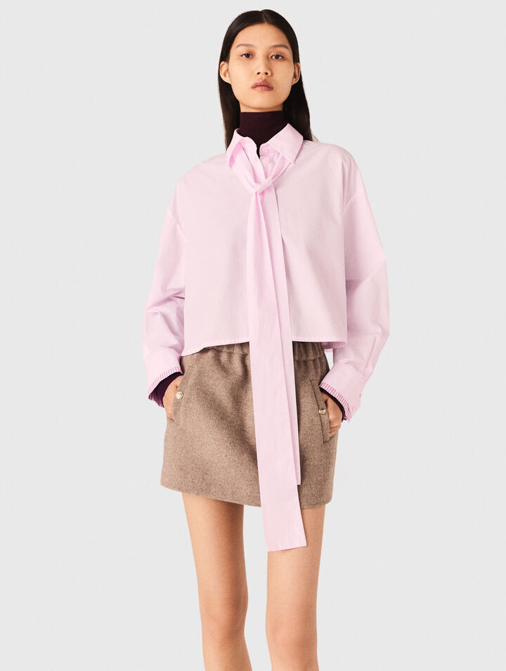 Chemise courte avec Lavallière