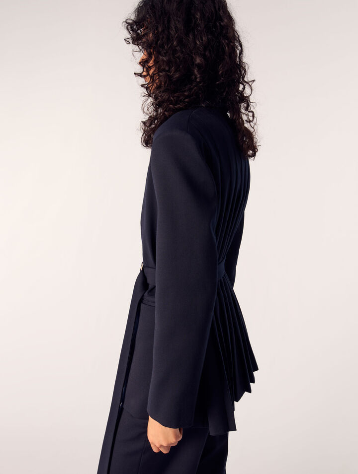 Veste tailleur avec dos plissé