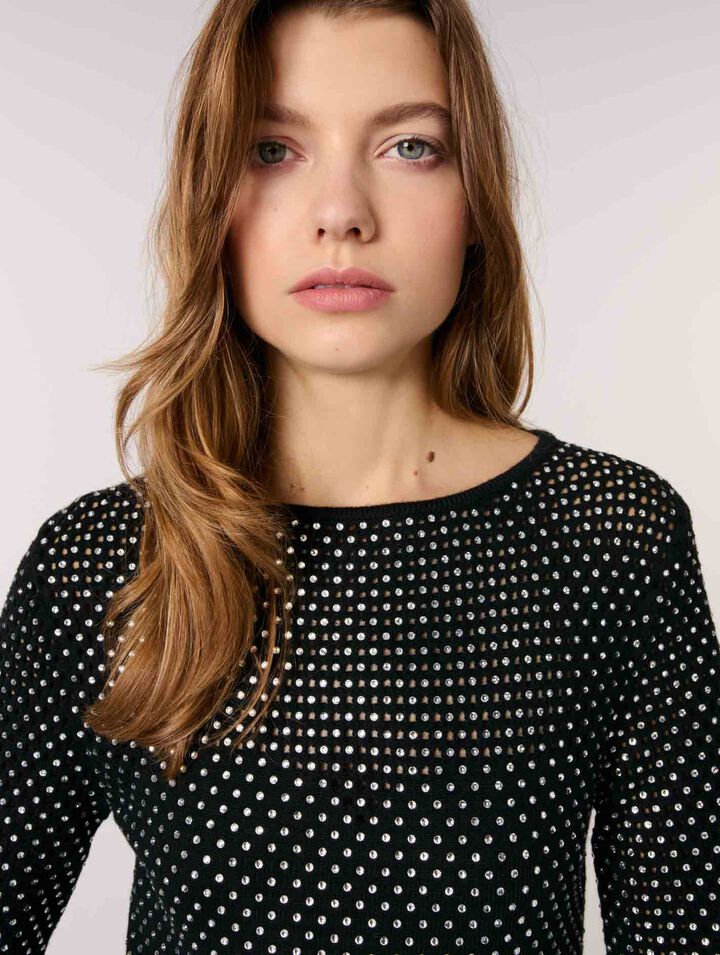 Robe longue à strass