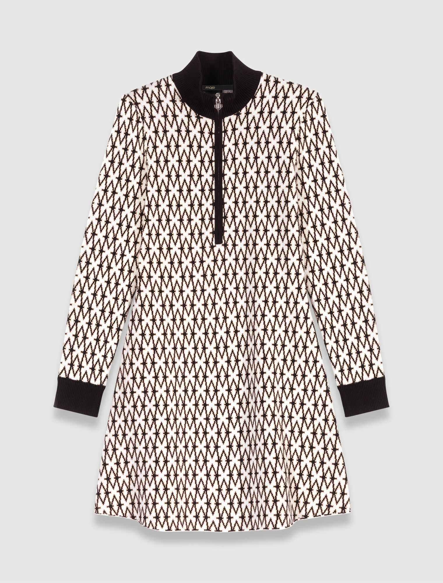 Robe courte jacquard monogramme