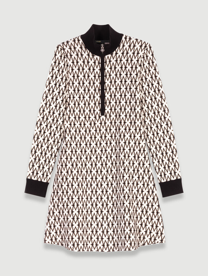 Robe courte jacquard monogramme