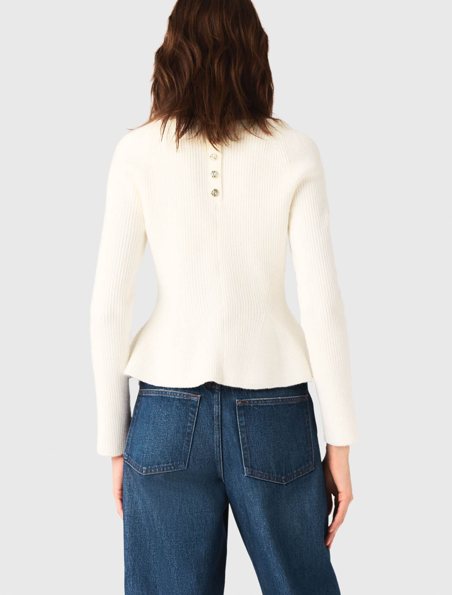 Pull à taille péplum