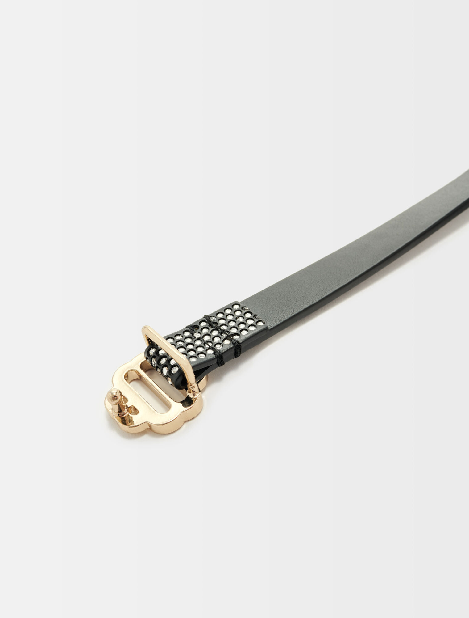 Ceinture strassée à boucle Clover Maje