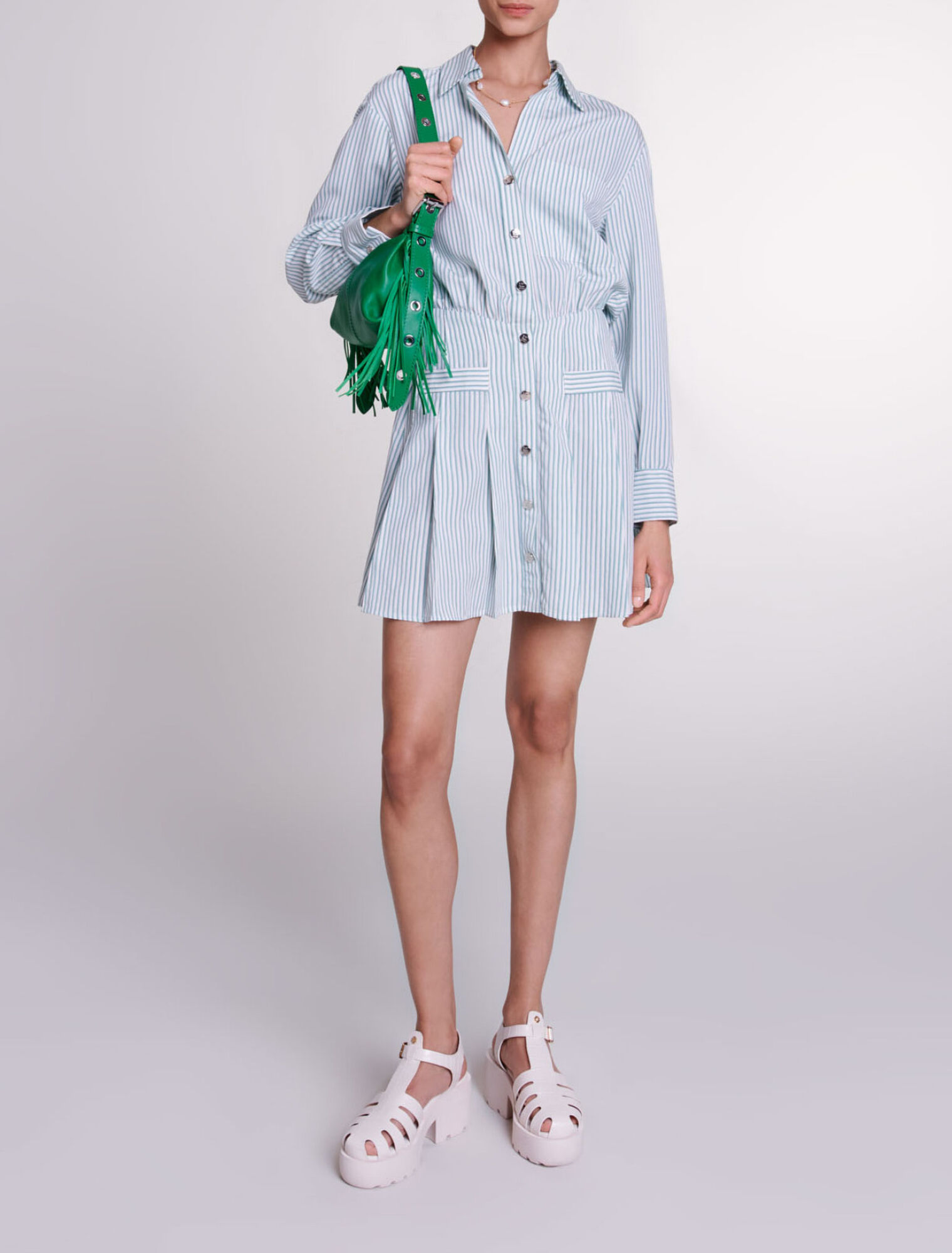 Robe chemise à rayures