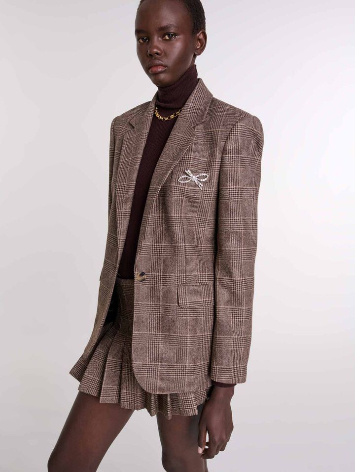 Veste de tailleur à carreaux