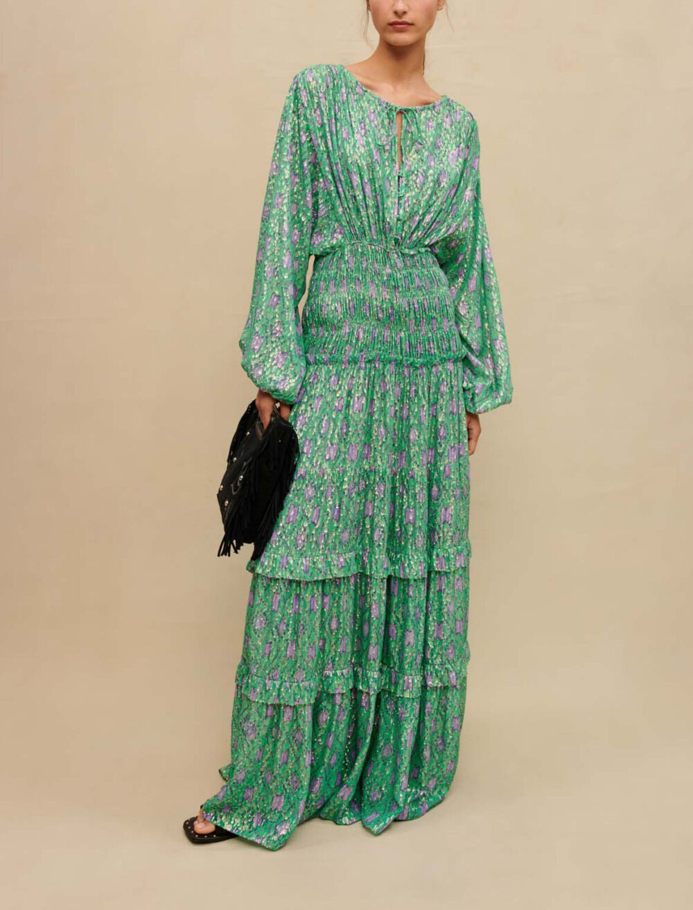 Robe longue maje verte sales