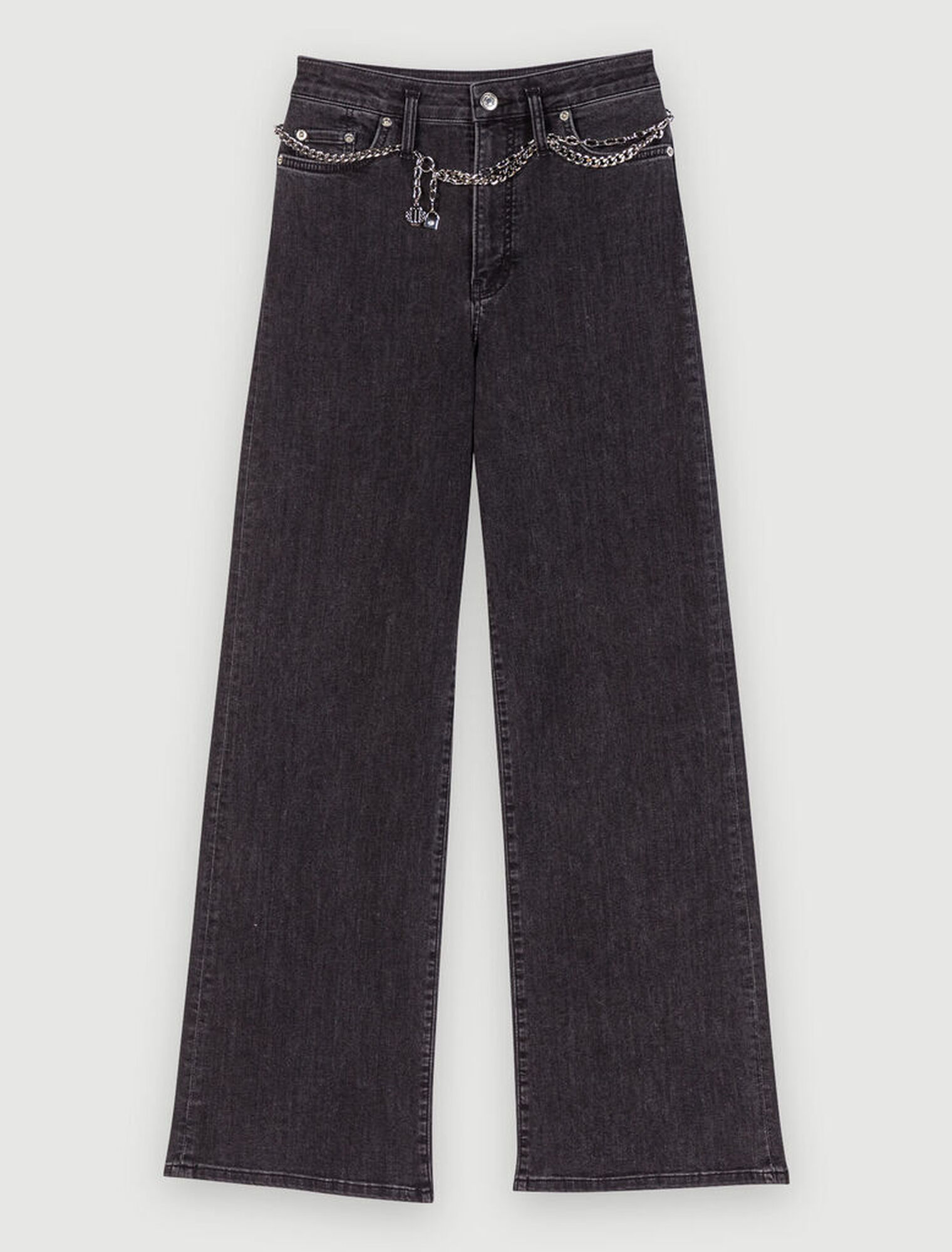 Jean baggy à ceinture noir