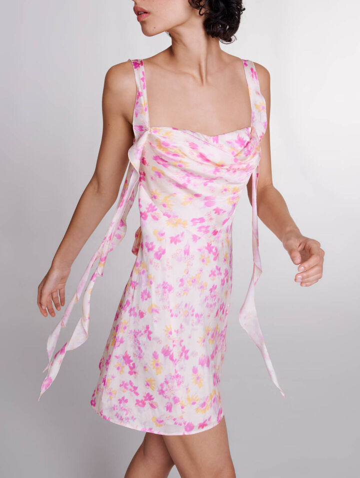 Robe courte à imprimé fleuri