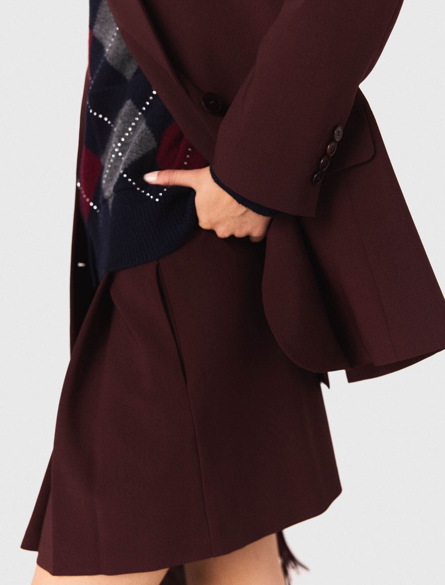 Veste de tailleur à ceinture