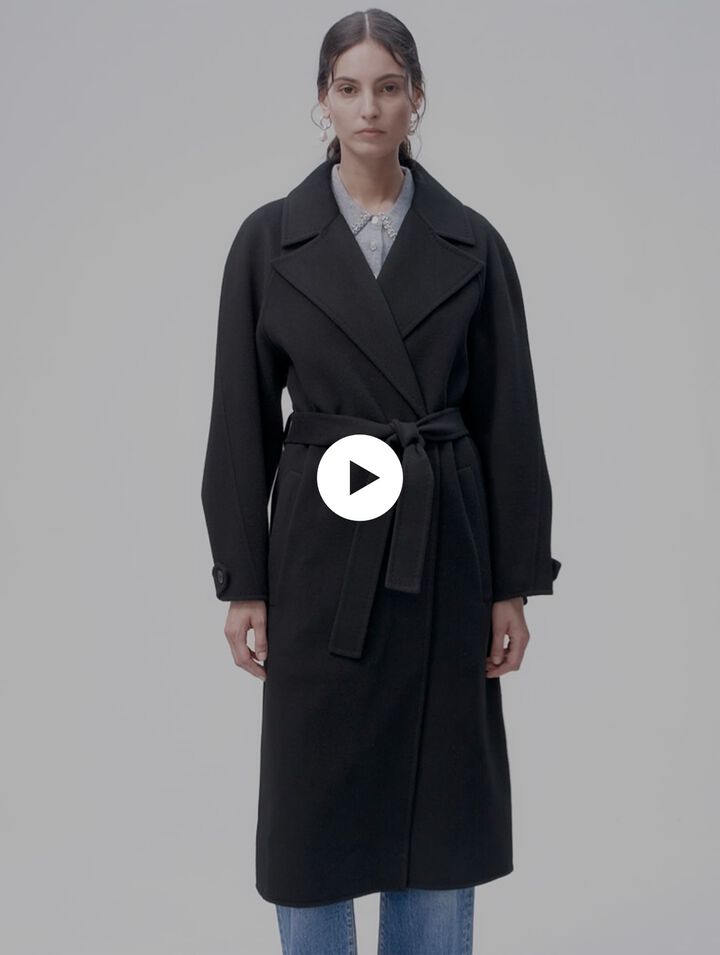 Manteau mi-long double face