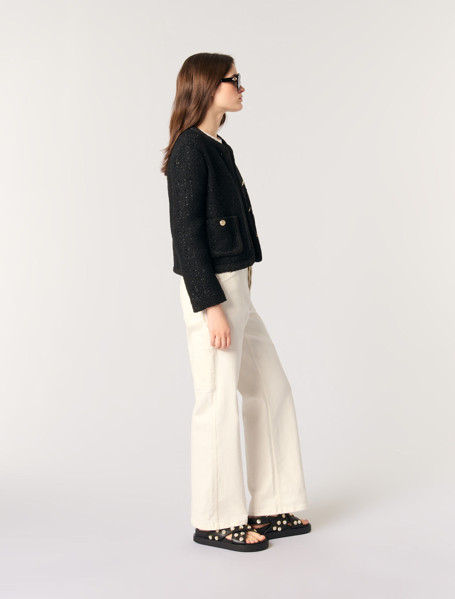 Veste courte en tweed