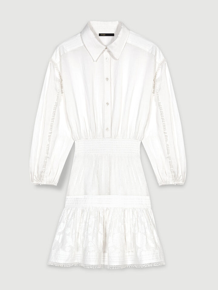 Robe courte en patchwork de coton