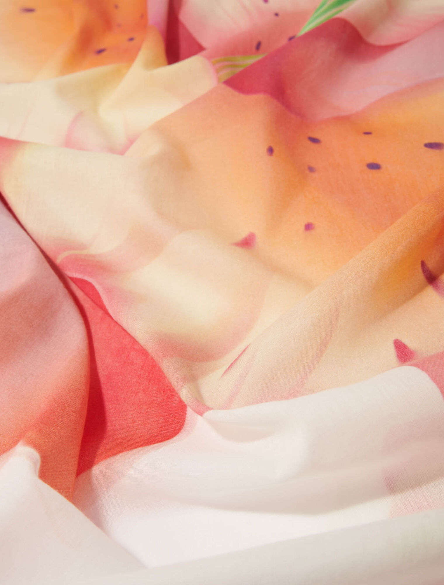 Pareo en coton imprimé fleur