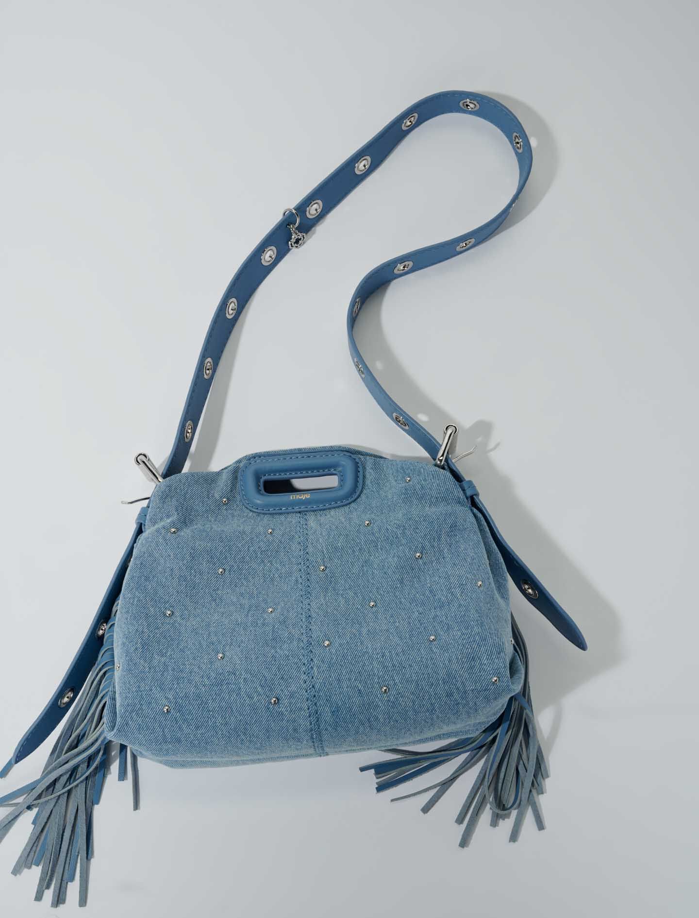 Sac Miss M Mini denim a studs