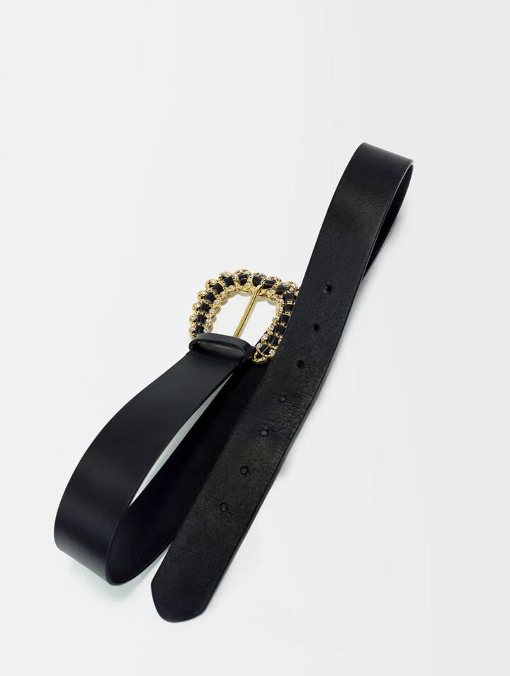 Ceinture à boucle strassée