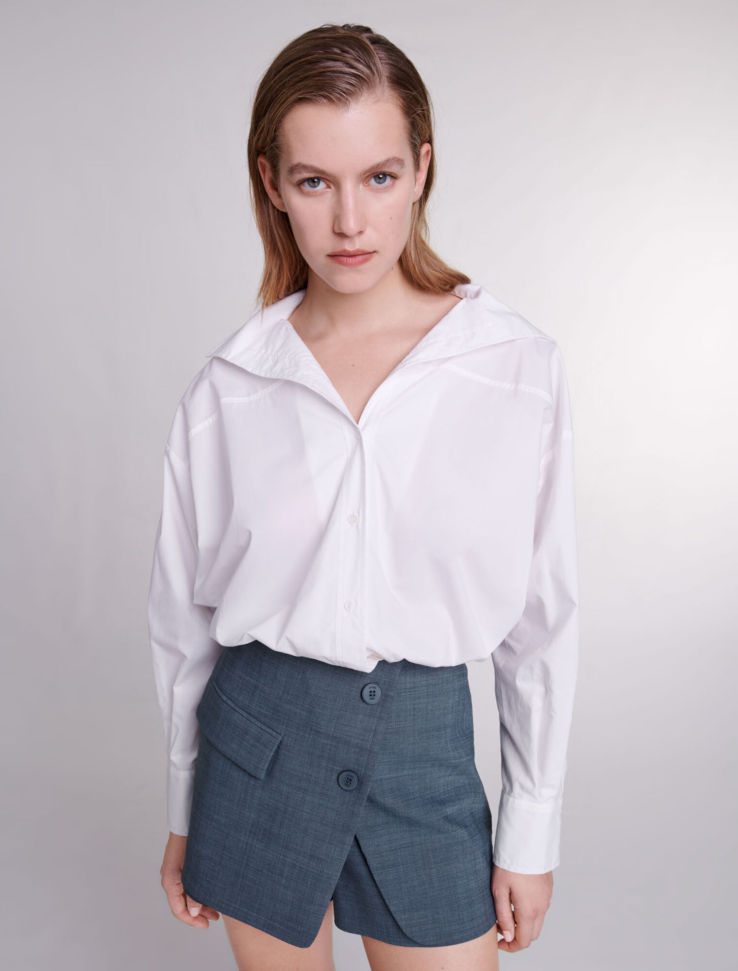 Chemise courte en coton