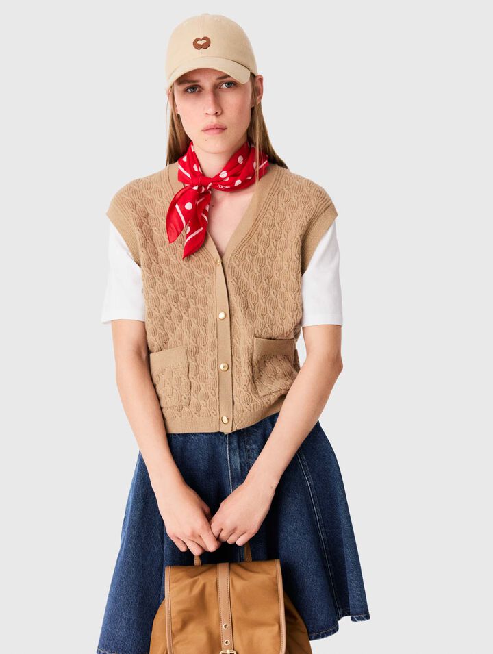 Cardigan effet 2-en-1