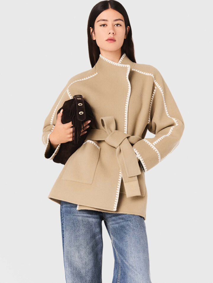 Manteau court double face