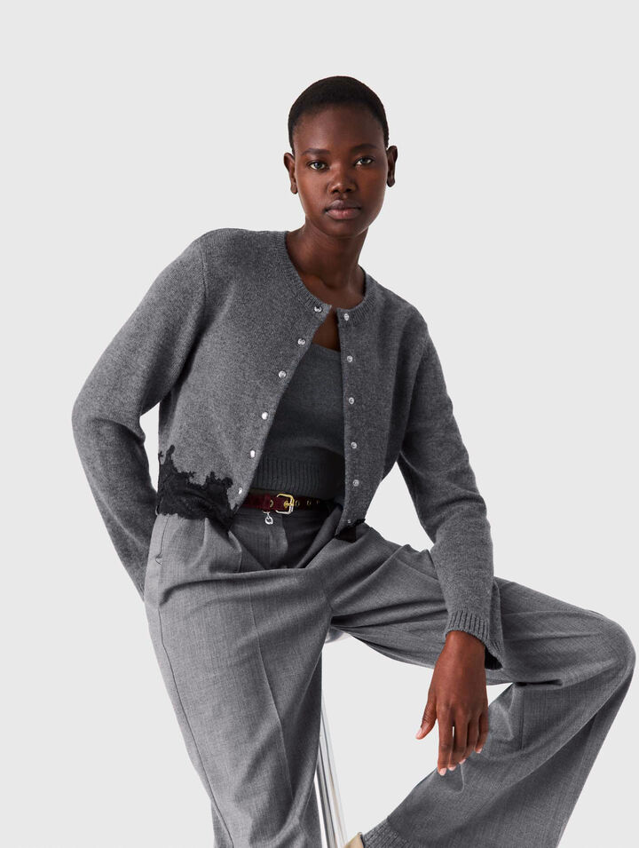 Twinset avec finitions en dentelle