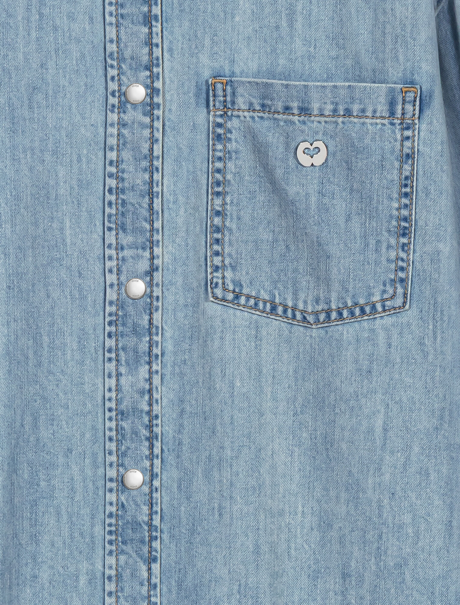 Chemise en denim avec logo