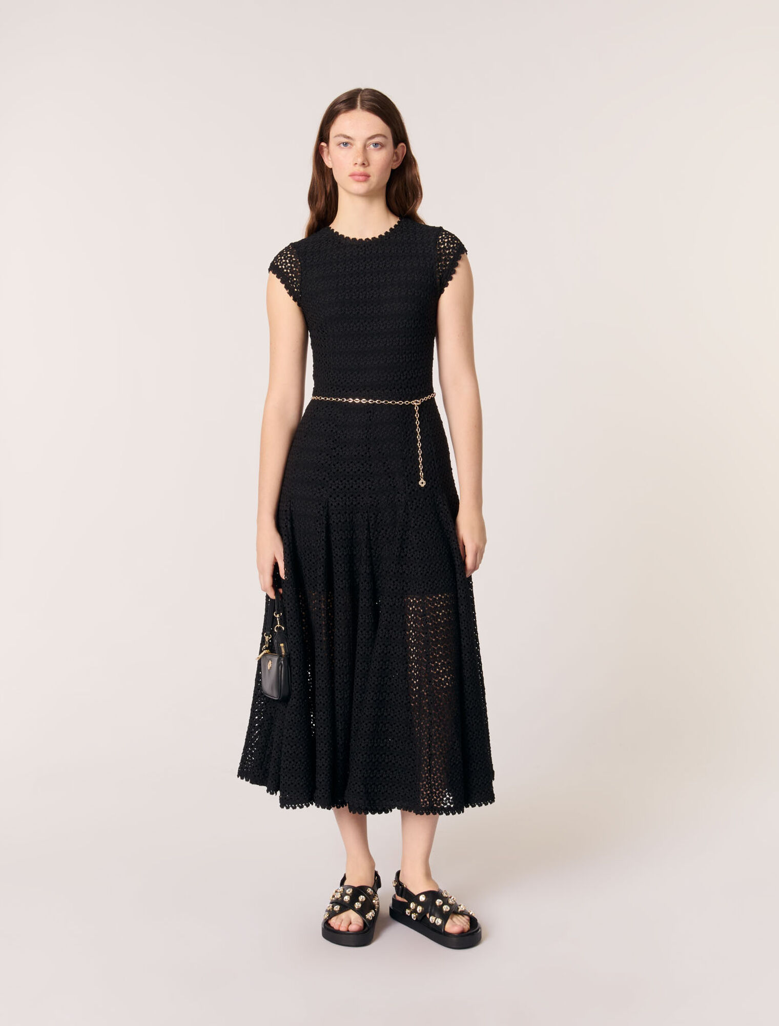 Robe longue en crochet