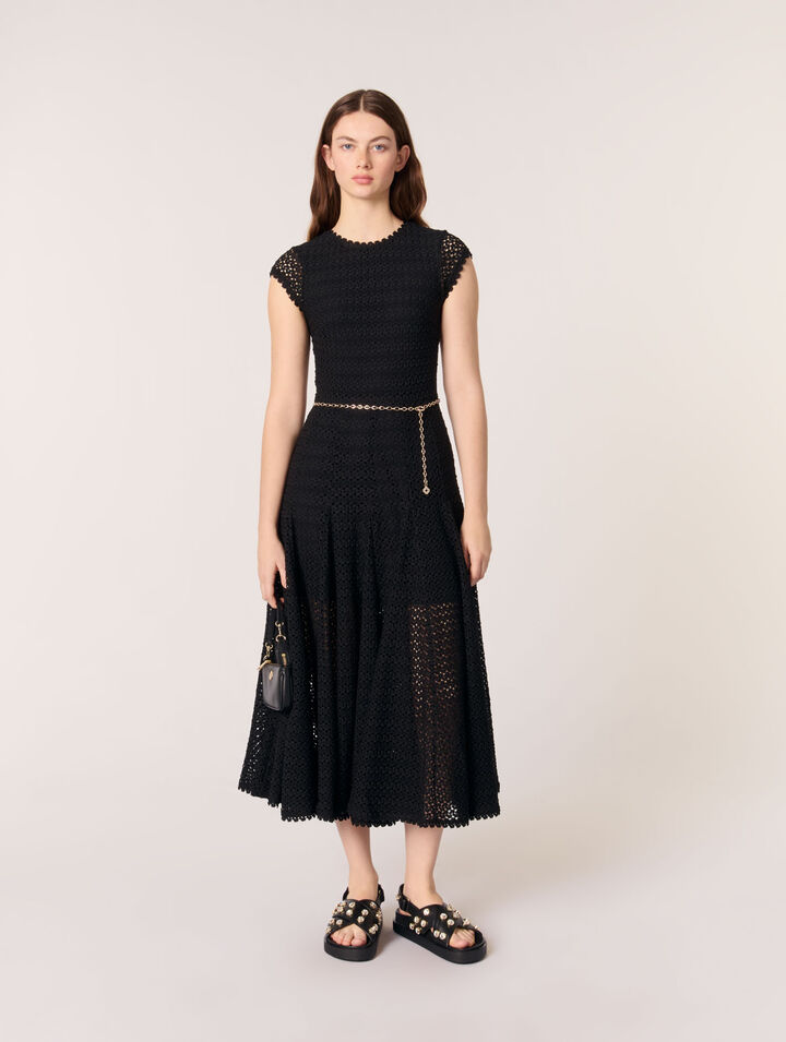 Robe longue en crochet