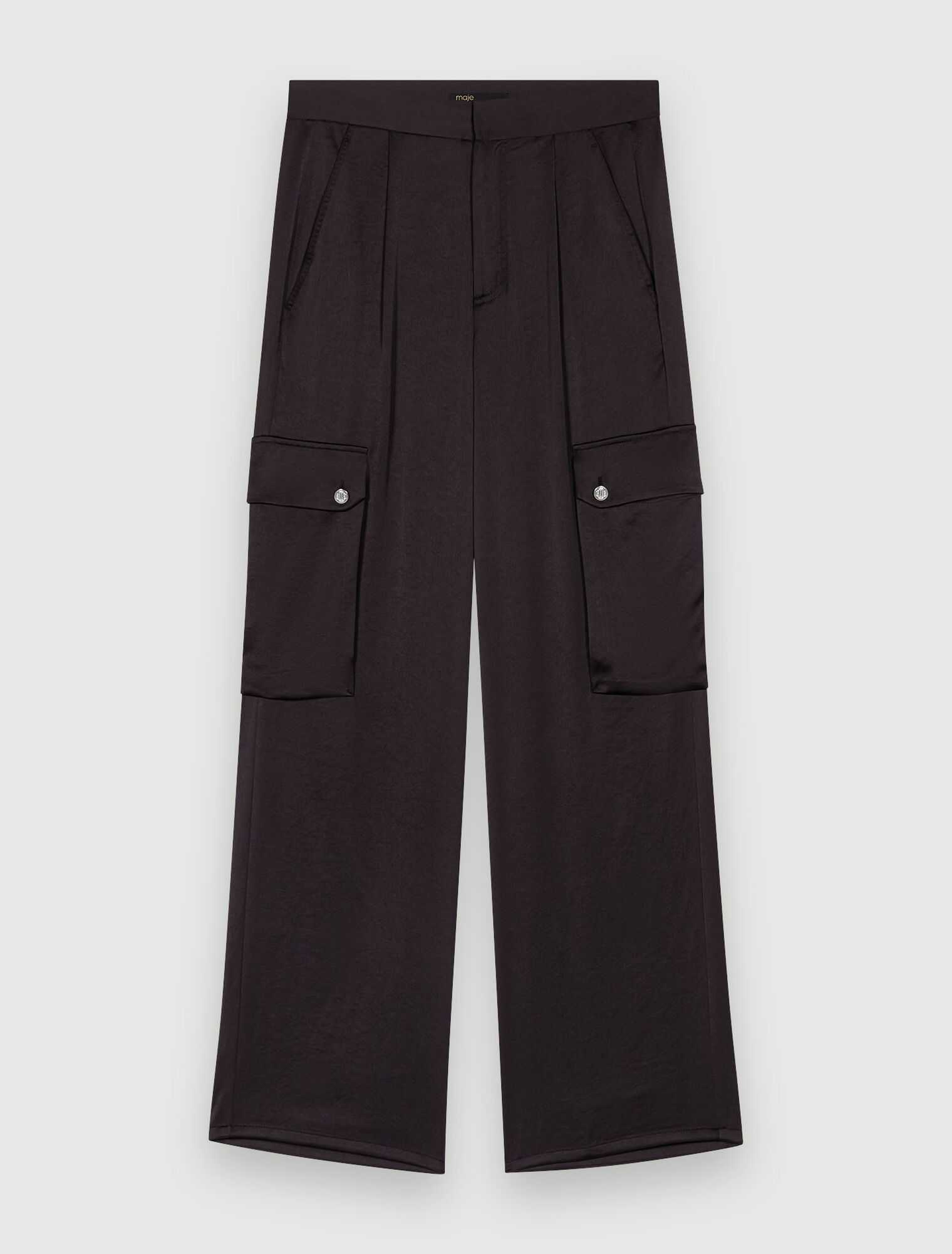 Pantalon cargo satiné