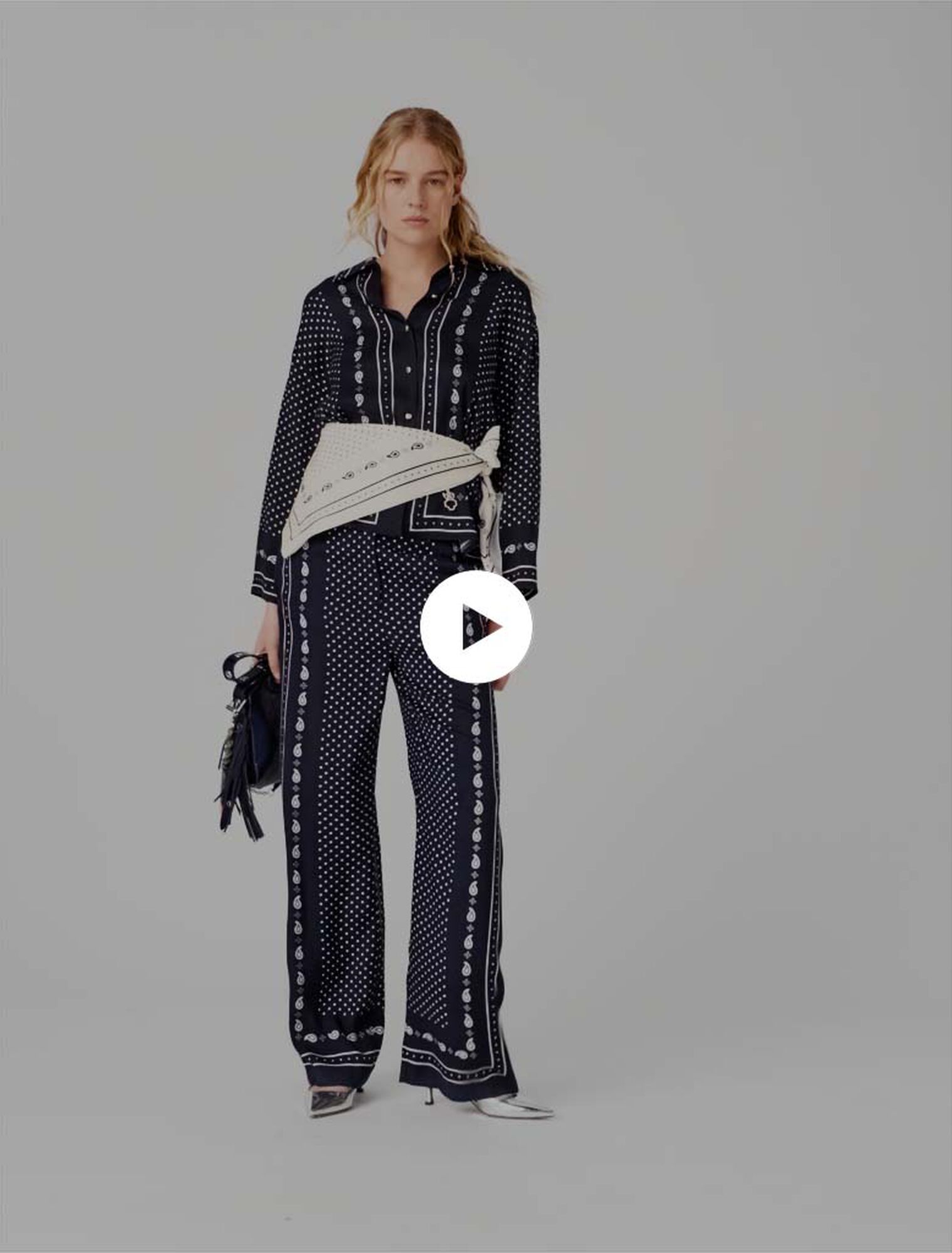 Pantalon fluide imprim&eacute;