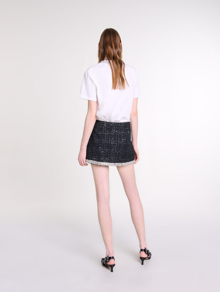 Jupe short à sequins