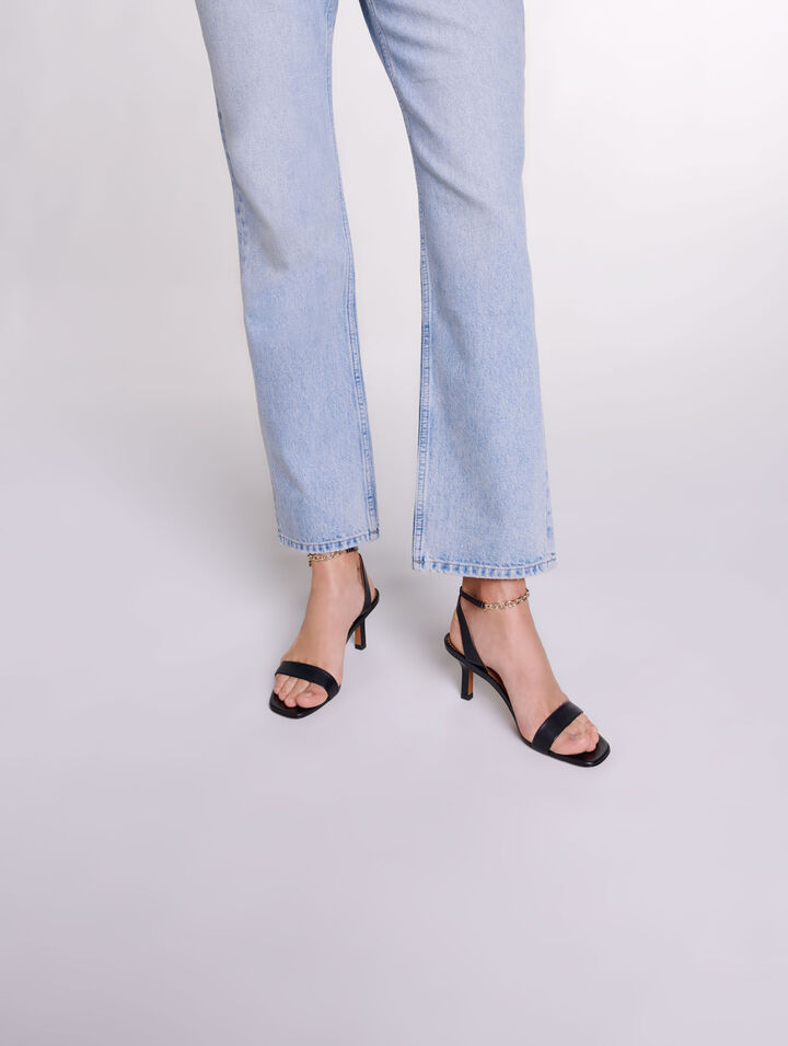 Sandales en cuir à talons