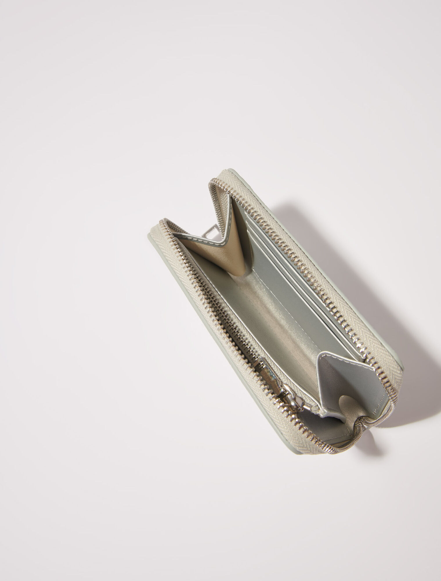 Portefeuille en cuir embossé croco