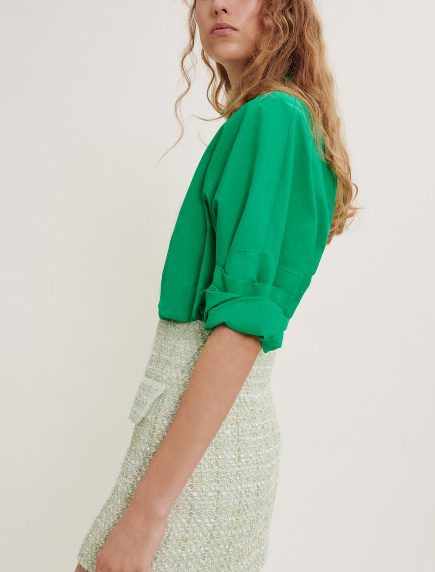 Jupe en tweed avec brillance