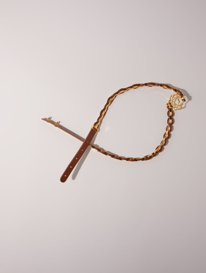 Ceinture en cuir et maillons