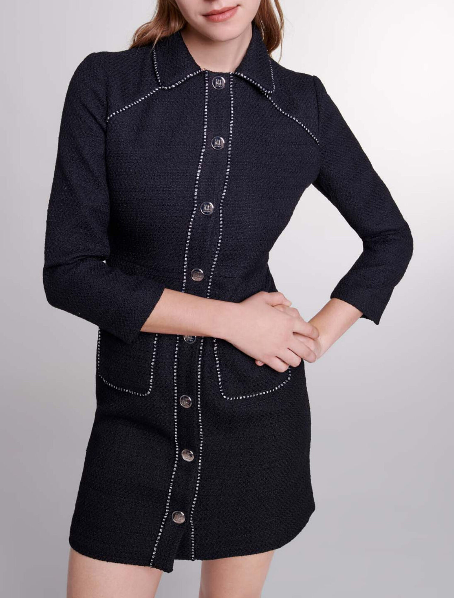 Robe courte en tweed