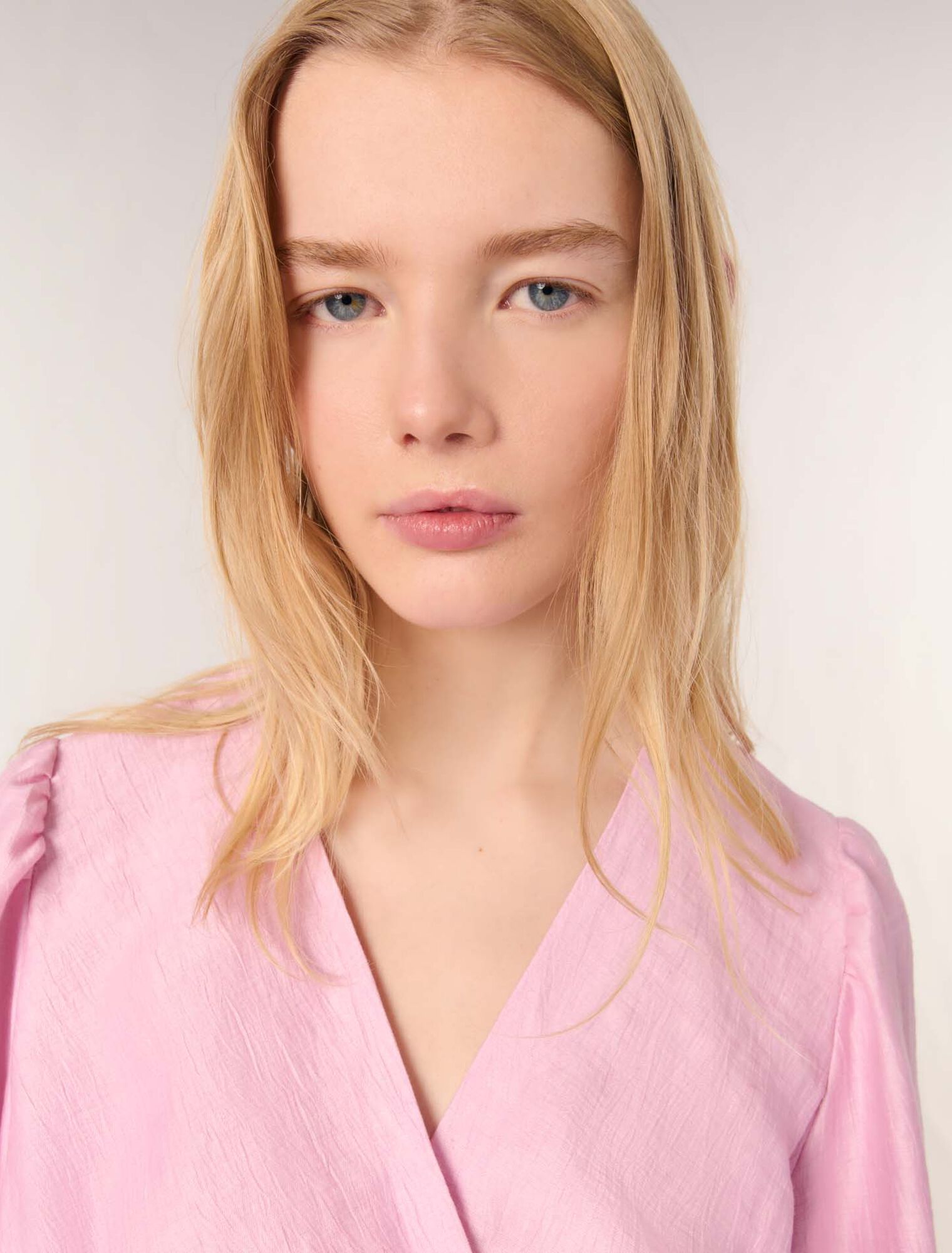 Robe portefeuille en lin
