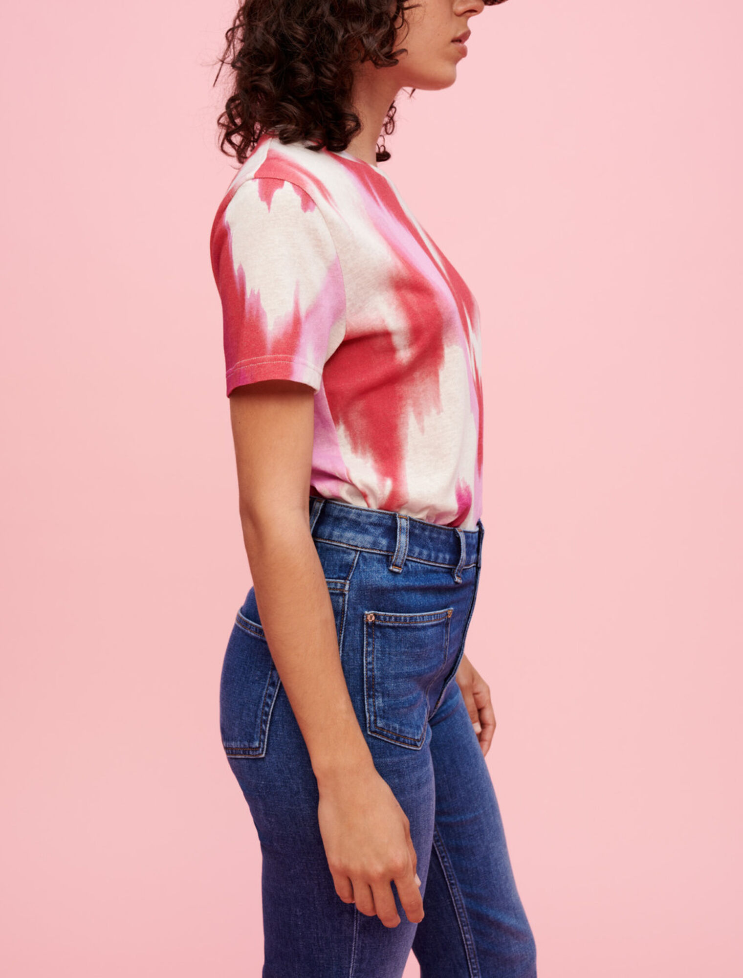 Tee shirt Tie and Dye fuchsia