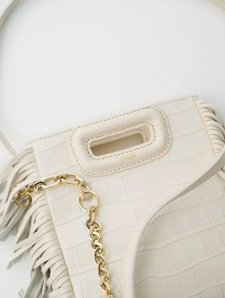 Sac M Mini en cuir effet croco