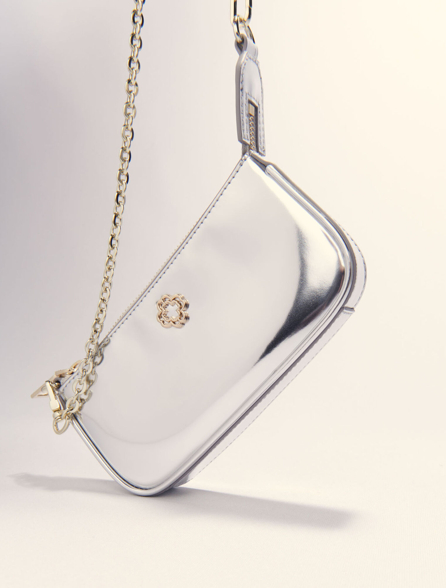 Pochette en cuir miroir